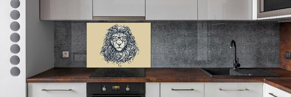 Dekorační panel sklo Lev hipster pksh-87174229
