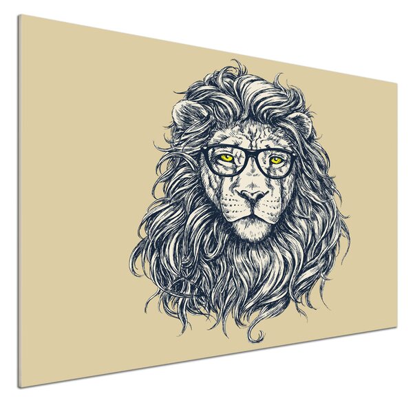 Dekorační panel sklo Lev hipster pksh-87174229