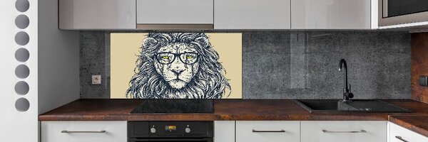 Dekorační panel sklo Lev hipster pksh-87174229