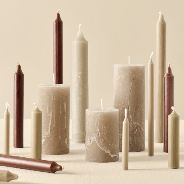Svíčka Taper Linen – set 12 ks