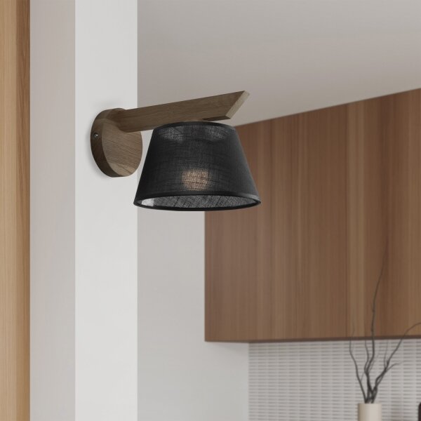 Brilagi - LED Nástěnné svítidlo ANTHONY 1xE14/40W/230V dub ořech/černá