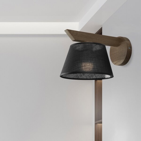 Brilagi - LED Nástěnné svítidlo ANTHONY 1xE14/40W/230V dub ořech/černá