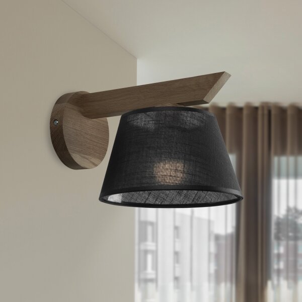 Brilagi - LED Nástěnné svítidlo ANTHONY 1xE14/40W/230V dub ořech/černá