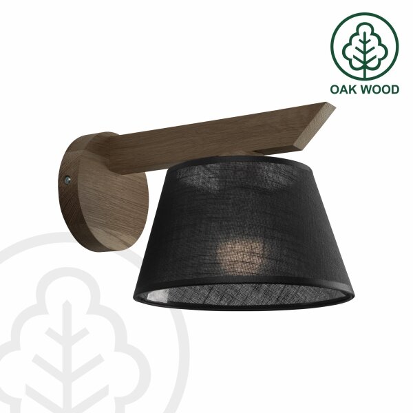 Brilagi - LED Nástěnné svítidlo ANTHONY 1xE14/40W/230V dub ořech/černá