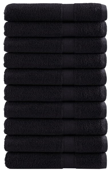 Premium ručníky SOLUND 10 ks černé 80 x 200 cm 600 g/m² 137436