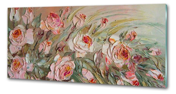 Skleněný panel do kuchyně Růže pksh-87463401