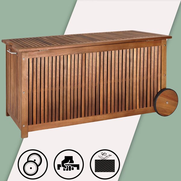 Deuba Dřevěný úložný box 350 L - akát