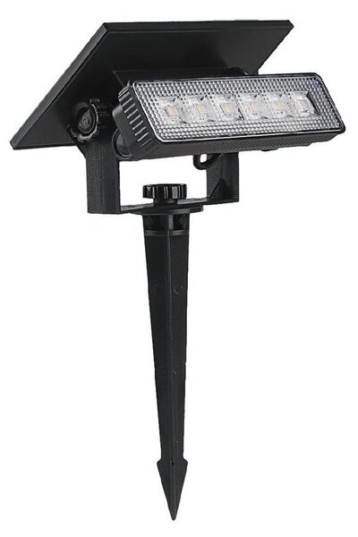 LED Solární svítidlo LED/0,9W/3,7V 3000K IP65 1200 mAh černá
