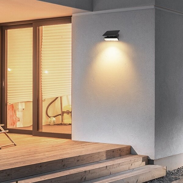 LED Solární svítidlo LED/0,9W/3,7V 3000K IP65 1200 mAh černá