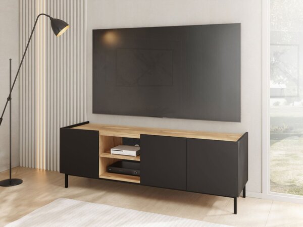 TV stolek/skřínka Rutori RO03, Barva: černá / černá + gold baroque 5903211429859
