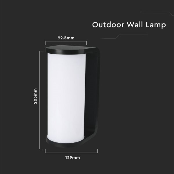 LED Venkovní nástěnné svítidlo LED/12W/230V 3000/4200/6500K IP65 černá
