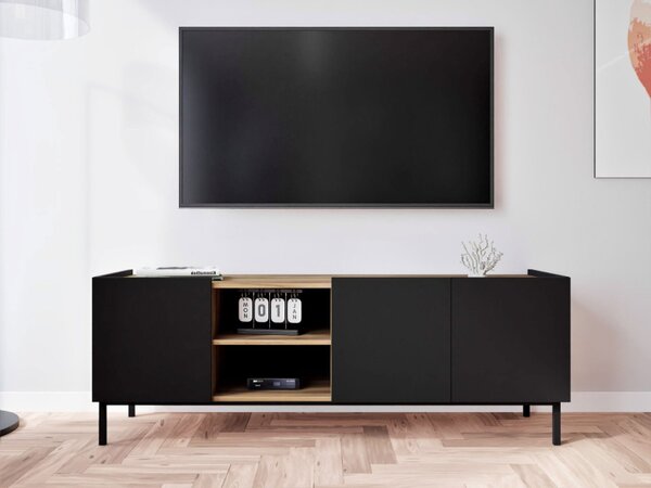 TV stolek/skřínka Rutori RO03, Barva: černá / černá + gold baroque 5903211429859