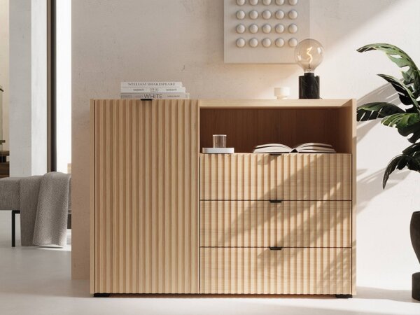 Komoda Siroti 1D3SZ SR01, Barva dřeva: bělený dub vicenza 5903211436185
