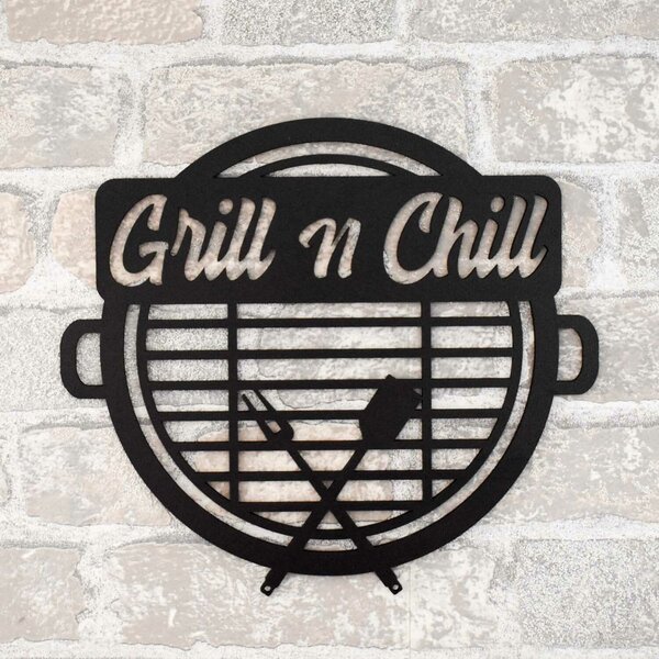 DUBLEZ | Dřevěná výzdoba do kuchyně - Grill n Chill | Obraz