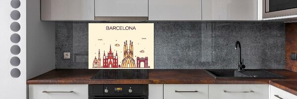 Panel do kuchyně Nápis Barcelona pksh-87486158