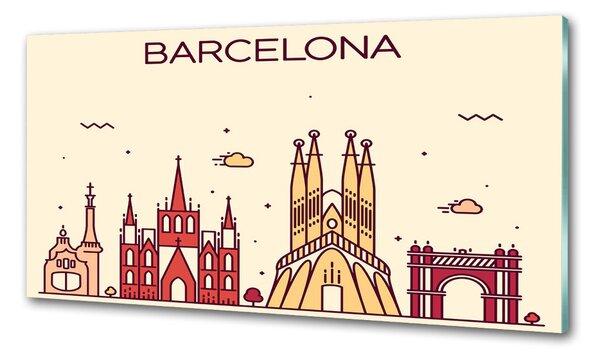 Panel do kuchyně Nápis Barcelona pksh-87486158