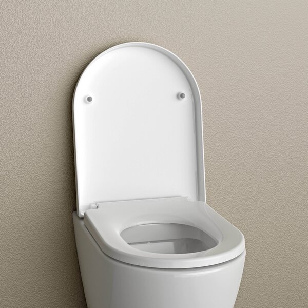 WC prkénko U1002 - funkce Soft-close, osvětlení LED - bílá lesklá