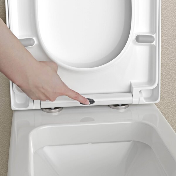 WC prkénko U1002 - funkce Soft-close, osvětlení LED - bílá lesklá