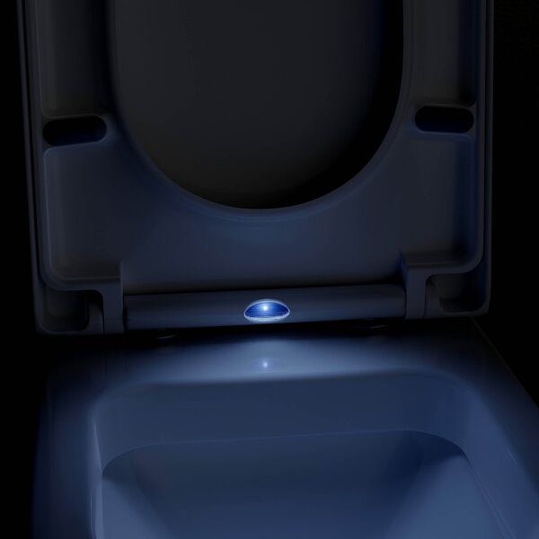 WC prkénko U1002 - funkce Soft-close, osvětlení LED - bílá lesklá