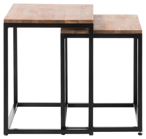 SADA KONFERENČNÍCH STOLKŮ, černá, barvy dubu, dřevo, kov, 50/50/40 cm MID.YOU - Konferenční stolky, Online Only
