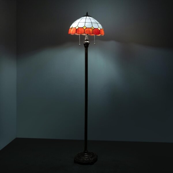 Brilagi - Tiffany vitrážová stojací lampa SIENNA 2xE27/60W/230V