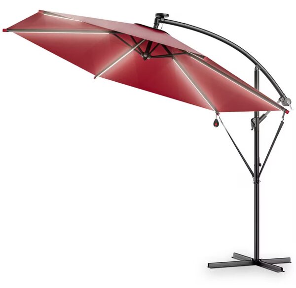 Deuba LED slunečník Mali Ø330 cm - červený