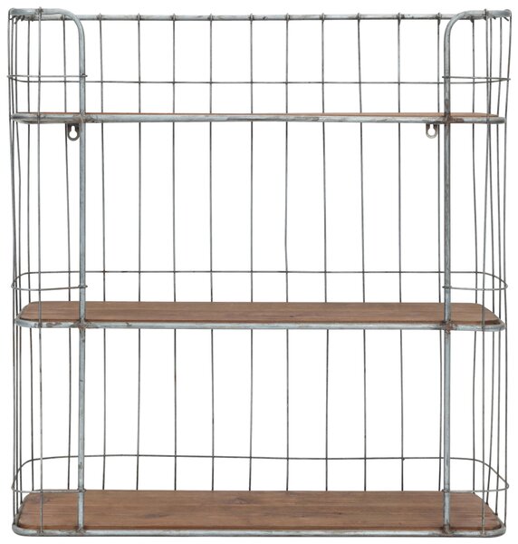 NÁSTĚNNÝ REGÁL, jedle, přírodní barvy, barvy stříbra, 63/66/21 cm Livetastic - Online Only regály & police, Online Only