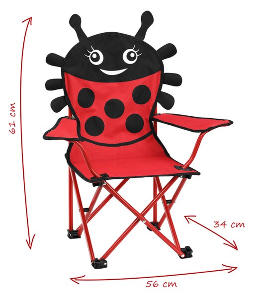 Deuba Dětská skládací židle Beetle - sada 2 ks