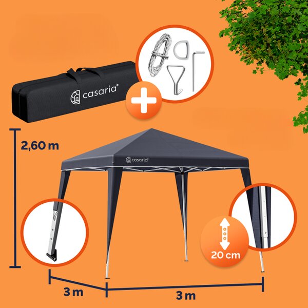 Deuba Zahradní altán Capri 3x3 m - antracit