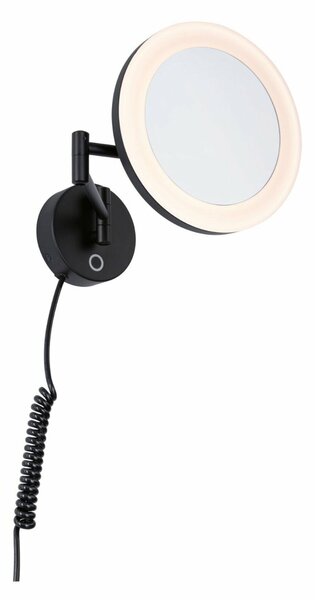 PAULMANN LED kosmetické zrcadlo Masua IP44 CCT 230V 4W černá mat nástěnné