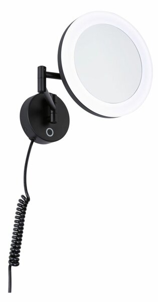 PAULMANN LED kosmetické zrcadlo Masua IP44 CCT 230V 4W černá mat nástěnné