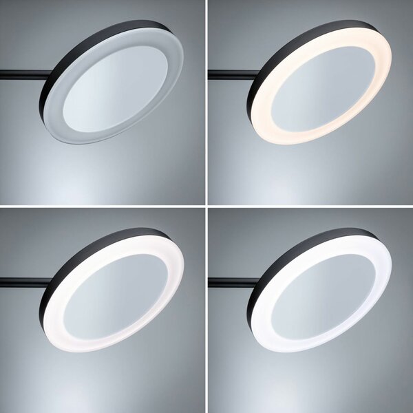 PAULMANN LED kosmetické zrcadlo Masua IP44 CCT 230V 4W černá mat nástěnné