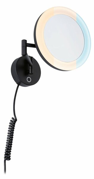 PAULMANN LED kosmetické zrcadlo Masua IP44 CCT 230V 4W černá mat nástěnné