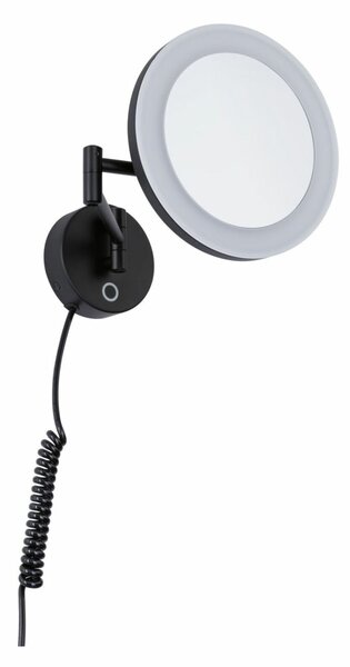 PAULMANN LED kosmetické zrcadlo Masua IP44 CCT 230V 4W černá mat nástěnné