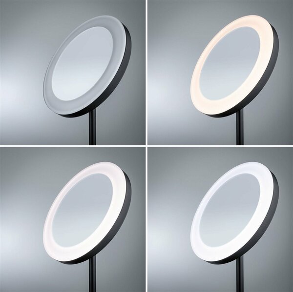 PAULMANN LED kosmetické zrcadlo Masua IP44 CCT 230V 4W černá mat stolní