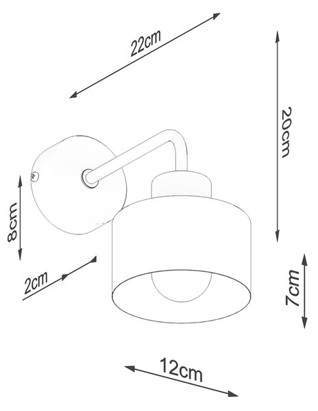 Sollux Lighting Nástěnné svítidlo SAVAR 1 černé