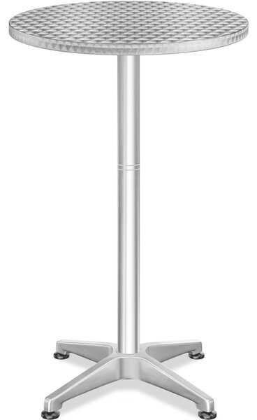 Deuba Hliníkový barový stůl Ø60 cm - stříbrný