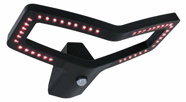 PAULMANN LED venkovní nástěnné svítidlo Smart Home Zigbee 3.0 Alara pohybové čidlo IP44 hranaté 375x270mm RGBW+ 10W 230V antracit kov