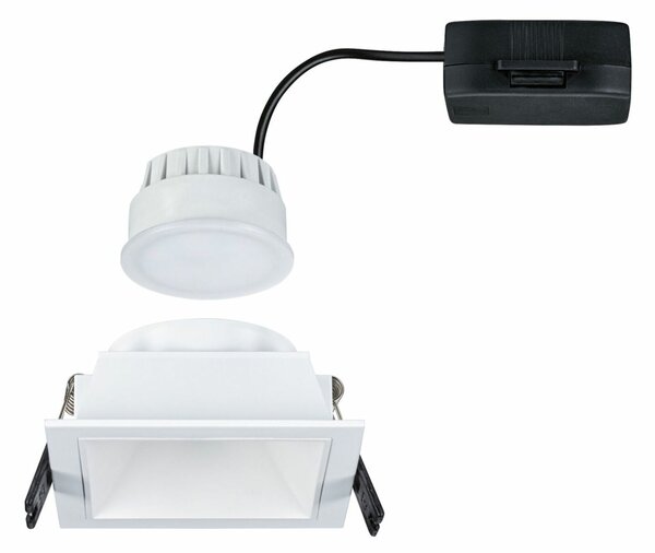 PAULMANN LED vestavné svítidlo 3-krokové-stmívatelné Cole Coin IP44 hranaté 88x88mm Coin 6W 230V stmívatelné 2700K bílá
