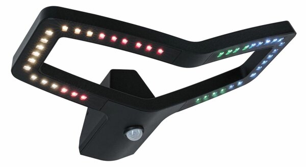PAULMANN LED venkovní nástěnné svítidlo Smart Home Zigbee 3.0 Alara pohybové čidlo IP44 hranaté 375x270mm RGBW+ 10W 230V antracit kov