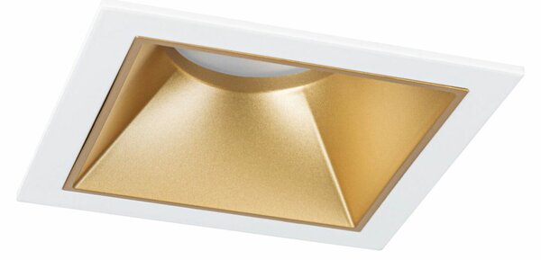 PAULMANN LED vestavné svítidlo 3-krokové-stmívatelné Cole Coin IP44 hranaté 88x88mm Coin 6W 230V stmívatelné 2700K bílá/zlatá mat