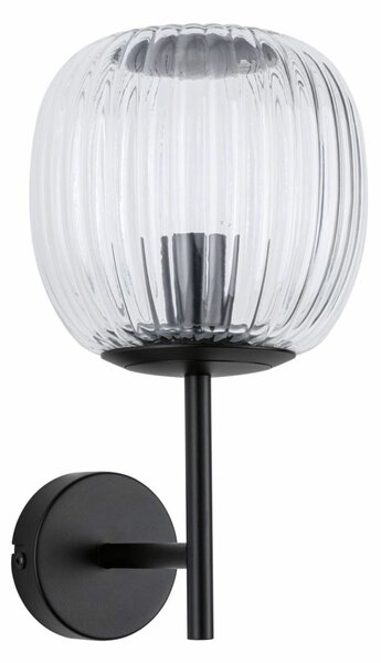 PAULMANN Selection Bathroom nástěnné svítidlo Ruya IP44 E14 230V max. 20W sklo/černá mat