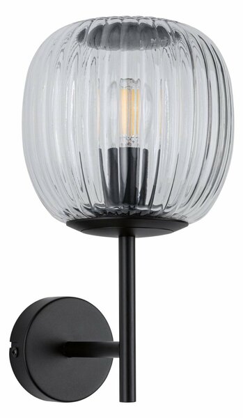 PAULMANN Selection Bathroom nástěnné svítidlo Ruya IP44 E14 230V max. 20W sklo/černá mat