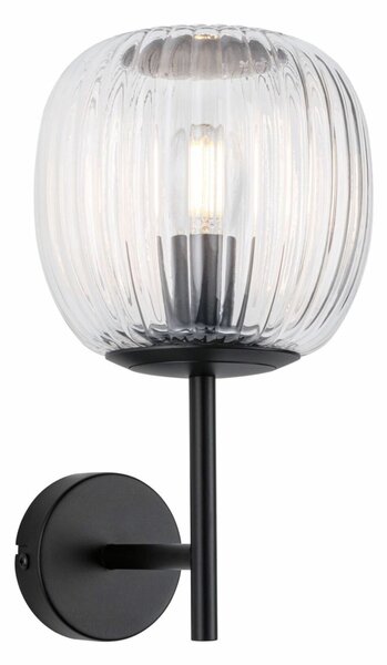 PAULMANN Selection Bathroom nástěnné svítidlo Ruya IP44 E14 230V max. 20W sklo/černá mat