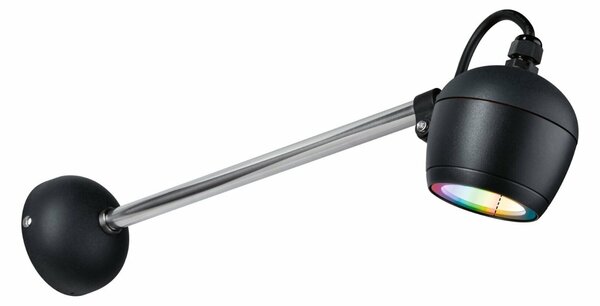 PAULMANN LED venkovní nástěnné svítidlo Smart Home Zigbee Kikolo RGBW IP65 90mm RGBW+ 6,2W 230V antracit umělá hmota/hliník 947.73