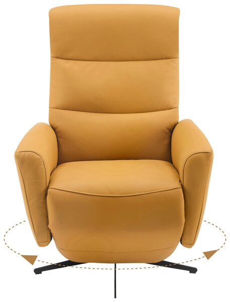 RELAXAČNÍ KŘESLO, textil, kůže, žlutá Livetastic - Online Only křesla & taburety, Online Only