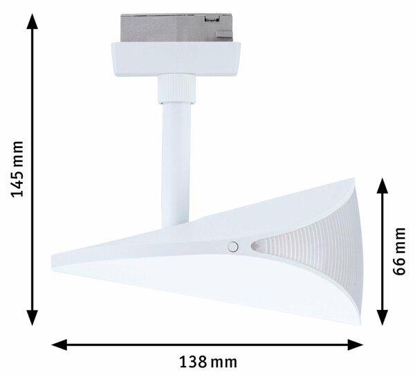 PAULMANN URail LED lištový spot 3-krokové-stmívatelné Alejandro 10W 4000K stmívatelné 230V bílá