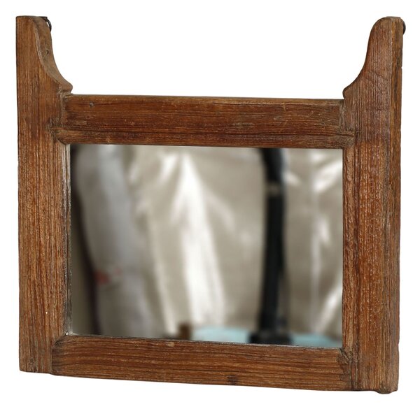 Zrcadlo v rámu z teakového dřeva, 55x5x52cm