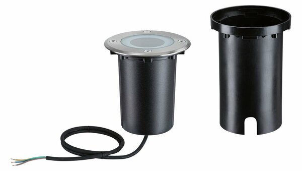 PAULMANN LED zemní svítidlo Smart Home Zigbee 3.0 Floor IP67 hranaté 110x110mm RGBW+ 4,9W 230V kov kartáčovaný hliník