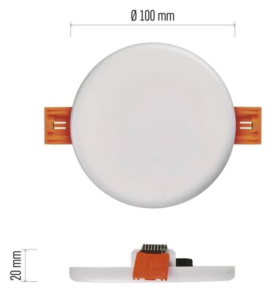 Emos lighting LED vestavné svítidlo VIXXO, kruhové, bílé, 7,5W neut. bíla, IP65 1540110820